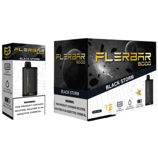 Picture of FLERBAR 8K PUFFS BLACK STORM (PACK OF 10)