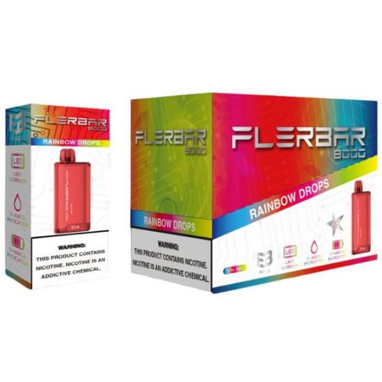 Picture of FLERBAR 8K PUFFS RAINBOW DROPS (PACK OF 10)