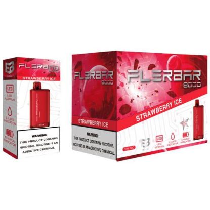 Picture of FLERBAR 8K PUFFS STRAWBERRY ICE (PACK OF 10)