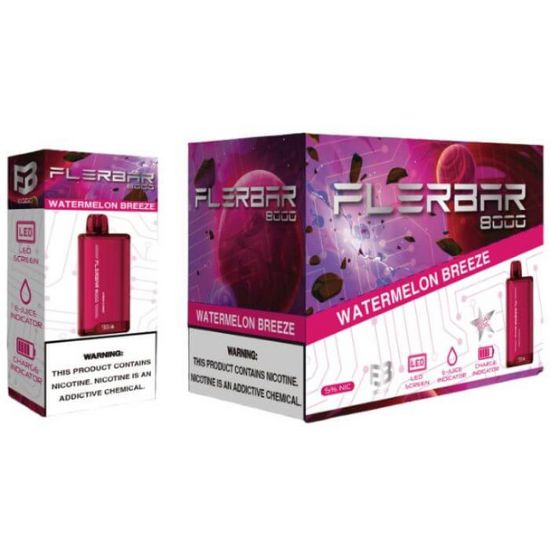 Picture of FLERBAR 8K PUFFS WATERMELON BREEZE (PACK OF 10)