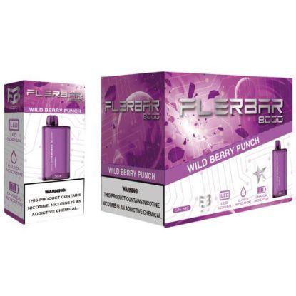 Picture of FLERBAR 8K PUFFS WILD BERRY PUNCH (PACK OF 10)